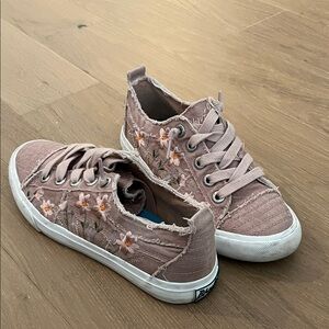 Womens Pink Floral Sneakers